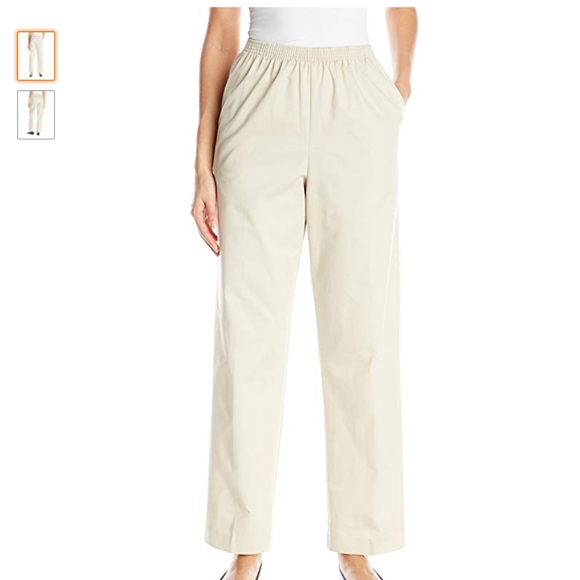 Alfred Dunner Women's Proportioned Medium Twill Pa - Picture 1 of 1